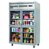 Thumbnail image #1 for Everest Refrigeration ESGRH4 2-Section Glass Door Reach-In Refrigerator, 48 Cu. Ft., Top-Mounted R290