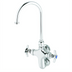 Thumbnail image #1 for T&S Brass B-0316 Double Pantry Faucet with Swivel Gooseneck Nozzle, Deck Mounted