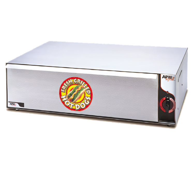 Product image #1 for APW Wyott BW-50 Freestanding Stainless Steel Hot Dog Bun Warmer with Drawer, 144-Bun Capacity