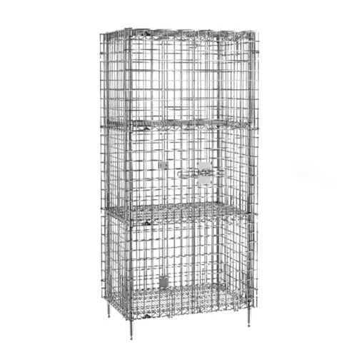 Product image #1 for Super Erecta Stationary Chrome Security Cage with 2 Intermediate Shelves