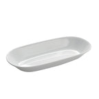 Thumbnail image #1 for American Metalcraft MLRS16 Oblong Melamine Bowl, 64 oz, 16-7/8" x 8-1/4" x 2-3/8", White Case of 6