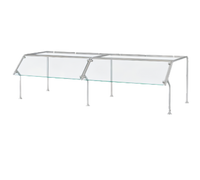 Vollrath 4-Series Signature Server Single-Sided Buffet Breath Guard with Top Shelf, 5-Well