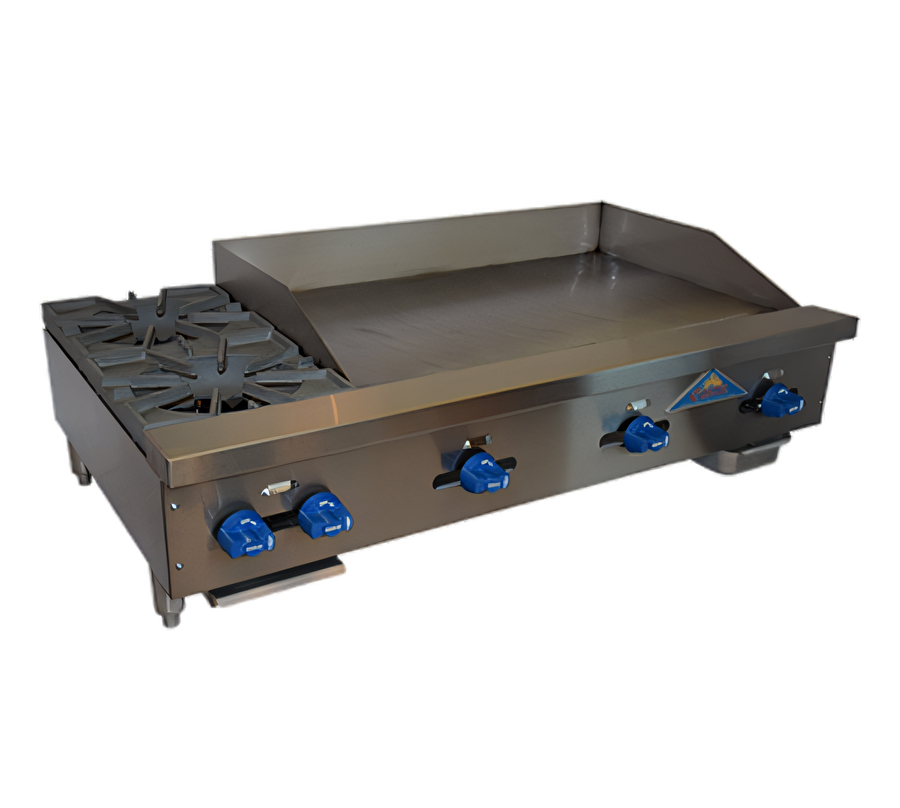 Product image #1 for 48-Inch Countertop Gas Hotplate/Griddle Combination with 36-Inch Griddle Plate