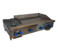48-Inch Countertop Gas Hotplate/Griddle Combination with 36-Inch Griddle Plate