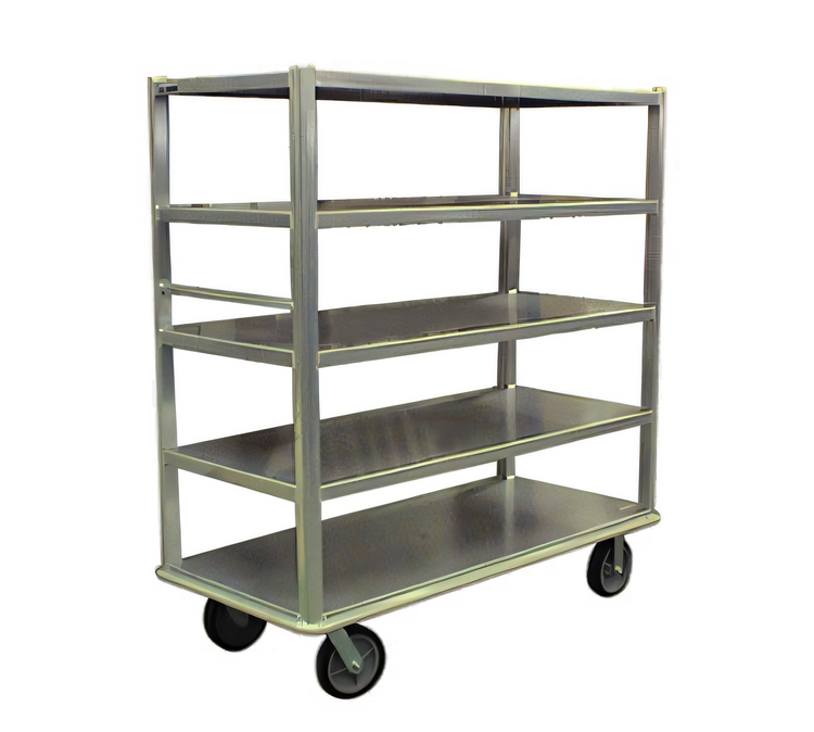 Product image #1 for Carter-Hoffmann T544 Aluminum 4-Shelf Open Queen Mary China & Silver Transporter