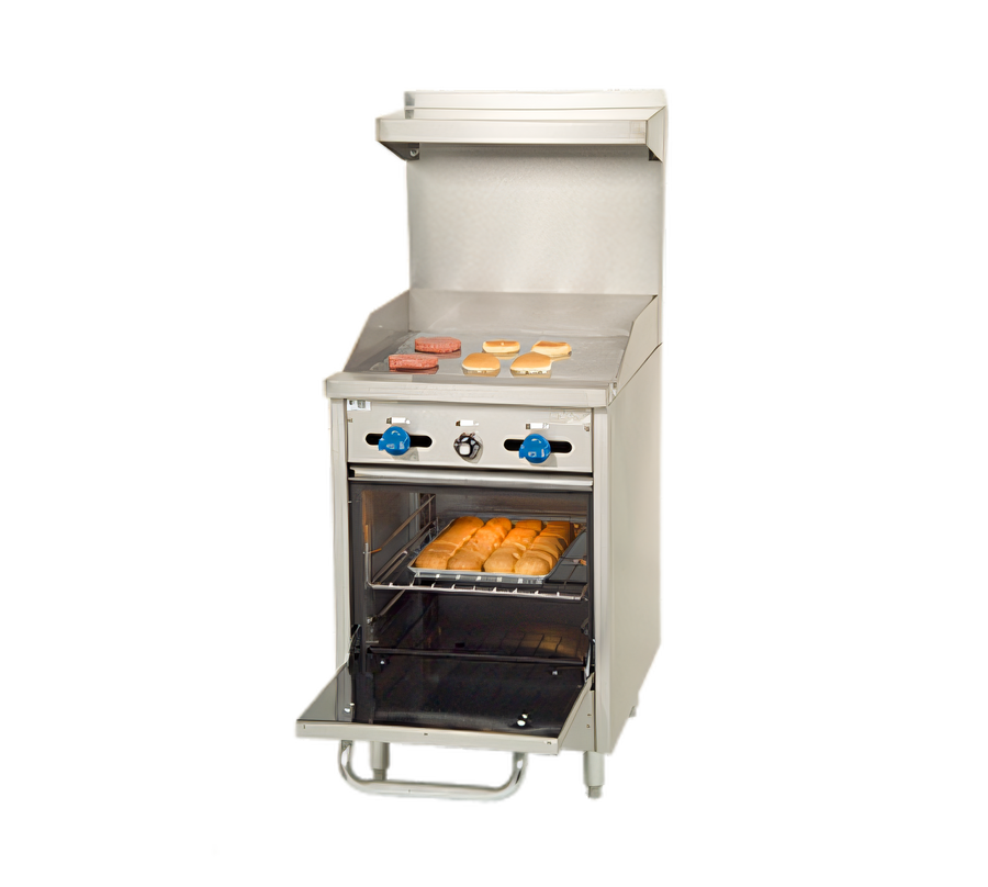 Product image #1 for Comstock-Castle 24-Inch Commercial Gas Range with 3/4-Inch Griddle and Space-Saver Oven