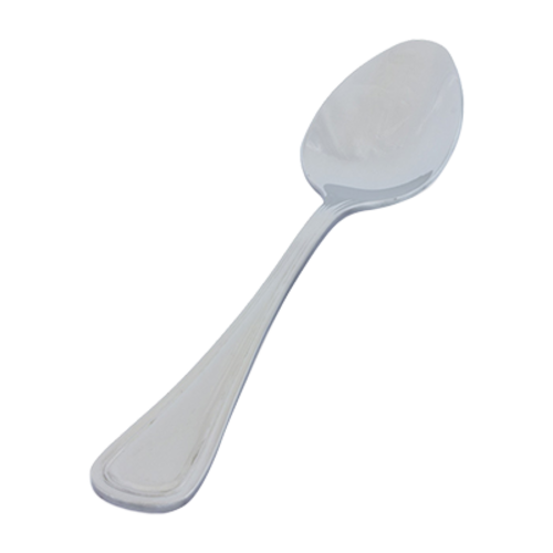 Product image #1 for Crestware Simplicity 7-1/4 Inch Heavy Weight Dessert Spoon, 18/8 Stainless Steel, Mirror Finish