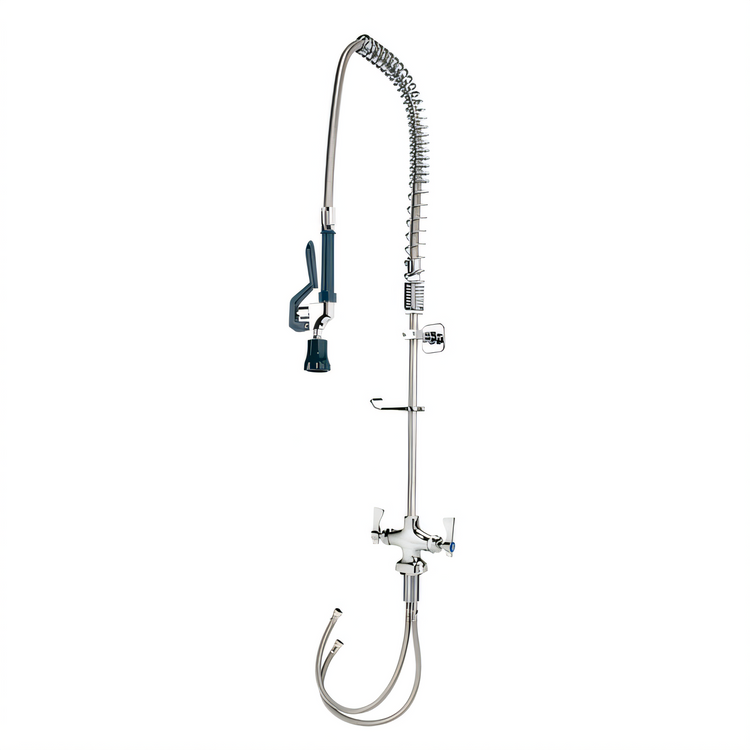 Product image #1 for Krowne Royal Series Single-Hole Deck Mount Pre-Rinse Faucet Assembly with Flexible Gooseneck and 38-Inch Hose