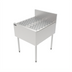 Thumbnail image #1 for Top Shelf TSCE Series 24-Inch Freestanding Stainless Steel Underbar Drainboard with Backsplash and Glass Rack Inserts