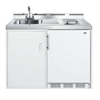 Thumbnail image #1 for Summit Commercial Summit Appliance C48ELGLASSPUMP 48-Inch No-Plumbing Freestanding Kitchenette with 2-Burner Cooktop and 5 cu. ft. Fridge-Freezer