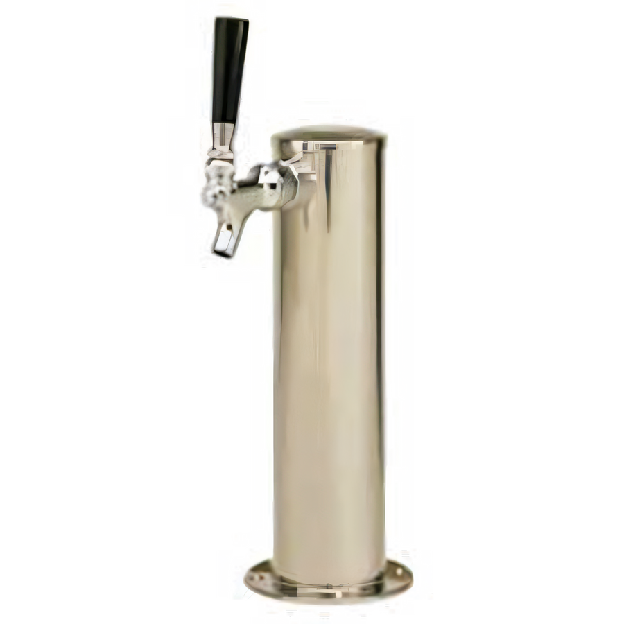 Product image #1 for Micro Matic Countertop Single 3-Inch Column Glycol-Cooled Draft Beer Tower, 1 Faucet, Polished Stainless Steel