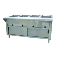 Advance Tabco Triumph Supreme 240V Electric Hot Food Table with 4 Open Wells and Enclosed Base