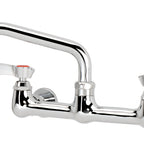 Thumbnail image #1 for Krowne Silver Series 12-806L Low-Lead Backsplash-Mount Faucet with 6-Inch Swing Spout, 8-Inch Centers Case of 12