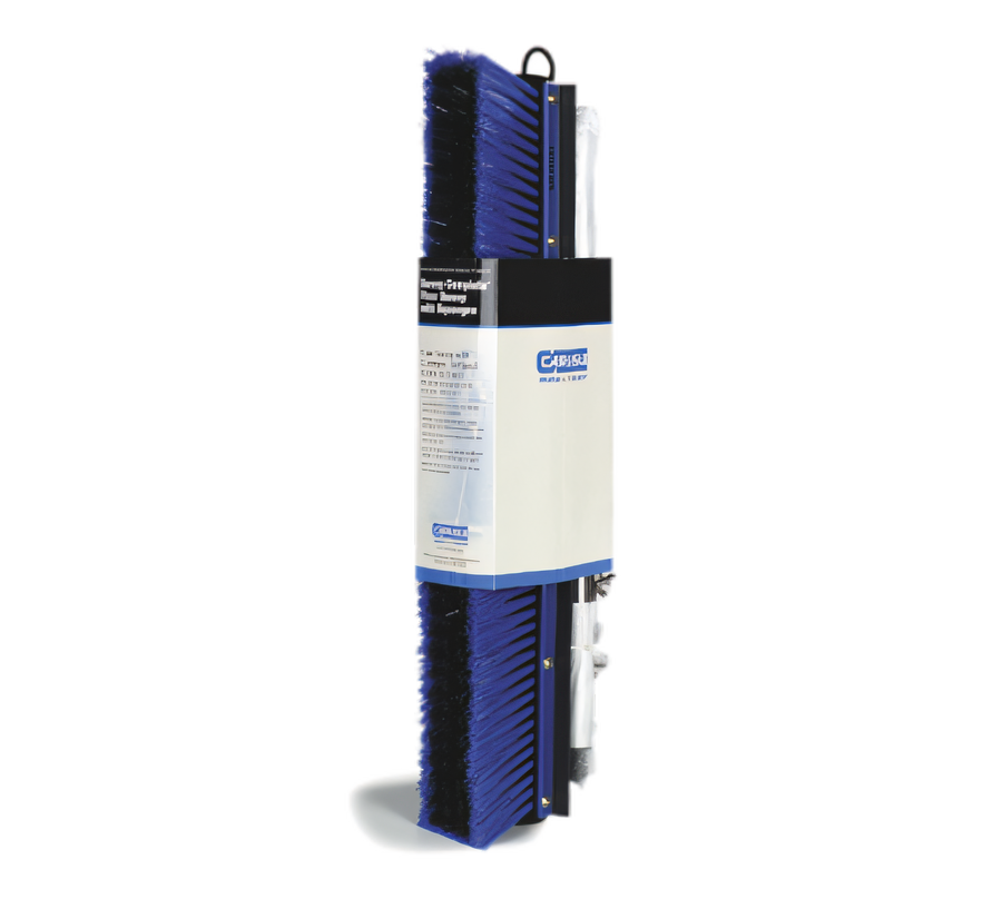 Product image #1 for Flo-Pac Sweep Complete 18-Inch Blue Push Broom Floor Sweep with Integrated Squeegee and 60-Inch Aluminum Handle