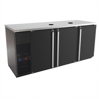 Pro-Line E-Series Three-Section Dual-Temperature Self-Contained Beer Dispenser, 80 Inch Wide