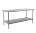 Thumbnail image #1 for Eagle Group Budget Series 72-Inch x 36-Inch Stainless Steel Top Work Table with Adjustable Undershelf