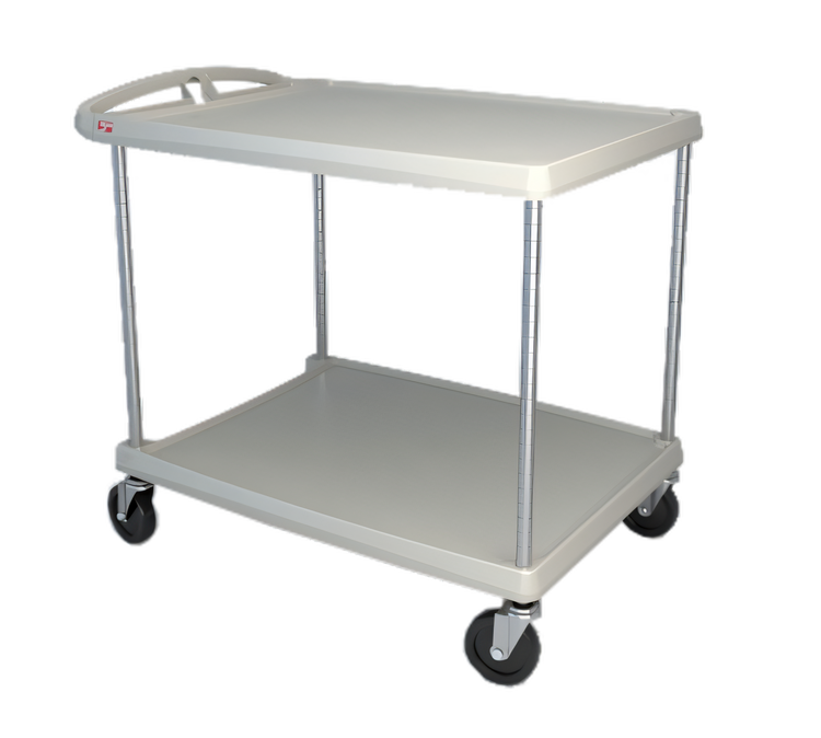Product image #1 for Metro myCart Series 2-Shelf Open Base Polymer Utility Cart, 27-11/16 x 40-1/4 Inch, Gray