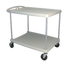 Thumbnail image #1 for Metro myCart Series 2-Shelf Open Base Polymer Utility Cart, 27-11/16 x 40-1/4 Inch, Gray
