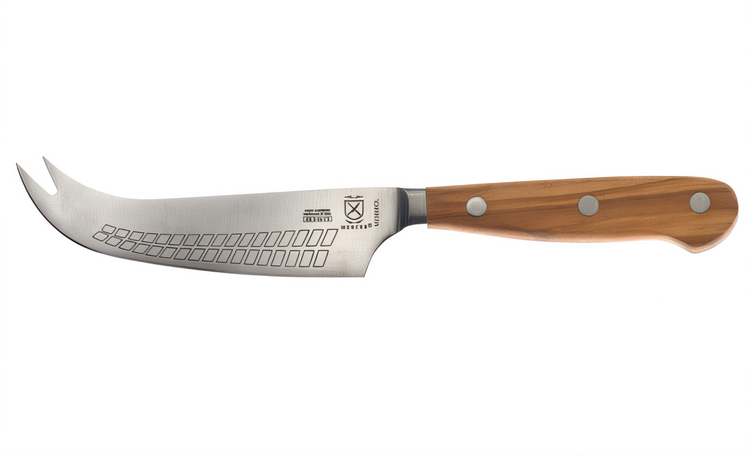 Product image #1 for Mercer Culinary Renaissance 4.75-Inch Hard Cheese Knife with Forked Tip and Olive Wood Handle