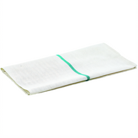 Winco Herringbone Bar Towel, 20 x 28 in, Lint-Free, Green Stripe