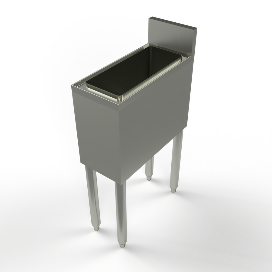 Product image #1 for BK Resources Underbar Bottle Storage Ice Bin, 8 x 18 Inch, 22 lb Capacity