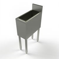 BK Resources Underbar Bottle Storage Ice Bin, 8 x 18 Inch, 22 lb Capacity