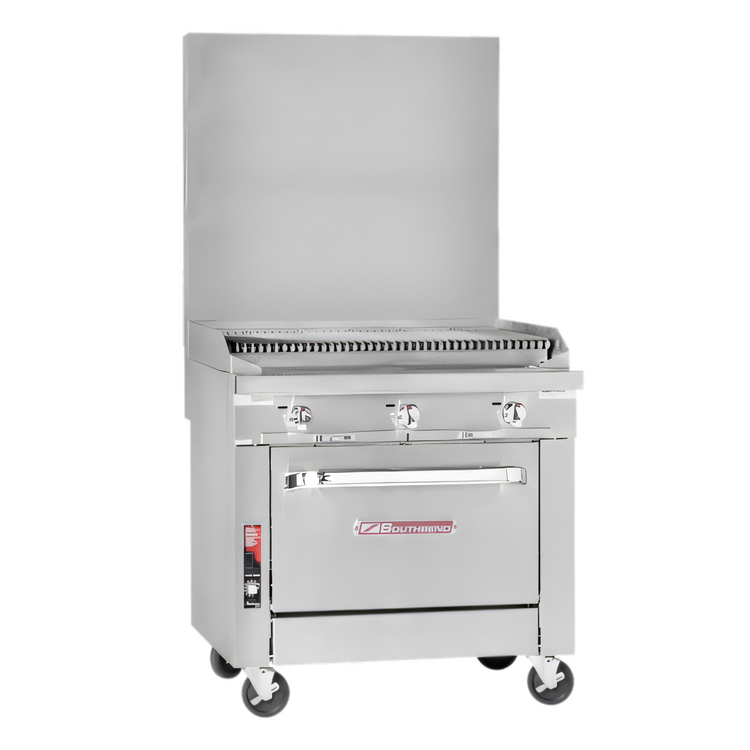 Product image #1 for Southbend Platinum 36-Inch Heavy Duty Gas Range with Charbroiler and Standard Oven
