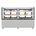 Thumbnail image #1 for KoolMore 71-Inch Non-Refrigerated Dry Bakery Display Case, 20 Cu. Ft., Curved Glass, Stainless Steel