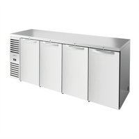 True Premier Bar 92-Inch Four-Door Stainless Steel Back Bar Cooler
