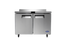 Thumbnail image #1 for Atosa Two-Section Stainless Steel Worktop Freezer with Backsplash, 13.4 Cu. Ft., Solid Doors