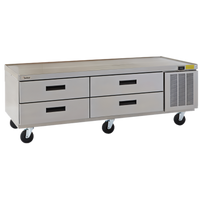 Delfield Low Profile 60-Inch Refrigerated Equipment Stand with 4 Drawers and Casters