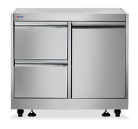 32-Inch Stainless Steel Cabinet Stand for #47876 BBQ Grill with 2 Drawers and Gas Tank Storage