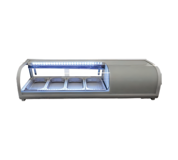 Product image #1 for Omcan 46-1/3-Inch Countertop Sushi Display Case, 42 Liter, Self-Contained Refrigeration