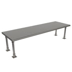 Thumbnail image #1 for BK Resources BK-OSS-2472BN Single Table-Mount Bullnose Overshelf, 72 x 24 Inches, 16-Gauge 304 Stainless Steel