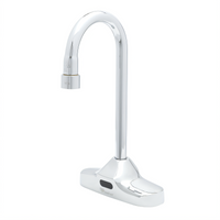 ChekPoint Touchless Electronic Deck-Mount Faucet with Thermostatic Mixing Valve and 4-Inch Centers