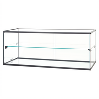 Winco 36-Inch Countertop Ambient Pastry Display Case, 2-Tier, Tempered Glass, Rear Opening