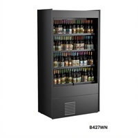 Allure Self-Service Self-Contained Refrigerated Wine Case, Black, 44-3/4 Inch W x 24-3/8 Inch D x 84-3/4 Inch H