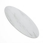 Thumbnail image #1 for American Metalcraft Naturals MW25 Oval Melamine Serving Board, White Marble Pattern, 25-1/2 x 10-1/4 Inch Case of 12