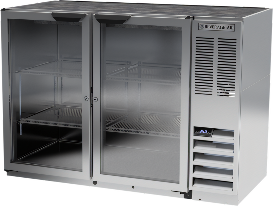 Product image #1 for Beverage Air 48-Inch Two-Section Glass Door Back Bar Refrigerator