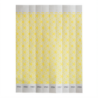 Bar Maid Tyvek Tear-Free Security Wristbands, Yellow Pattern, 500/Pack