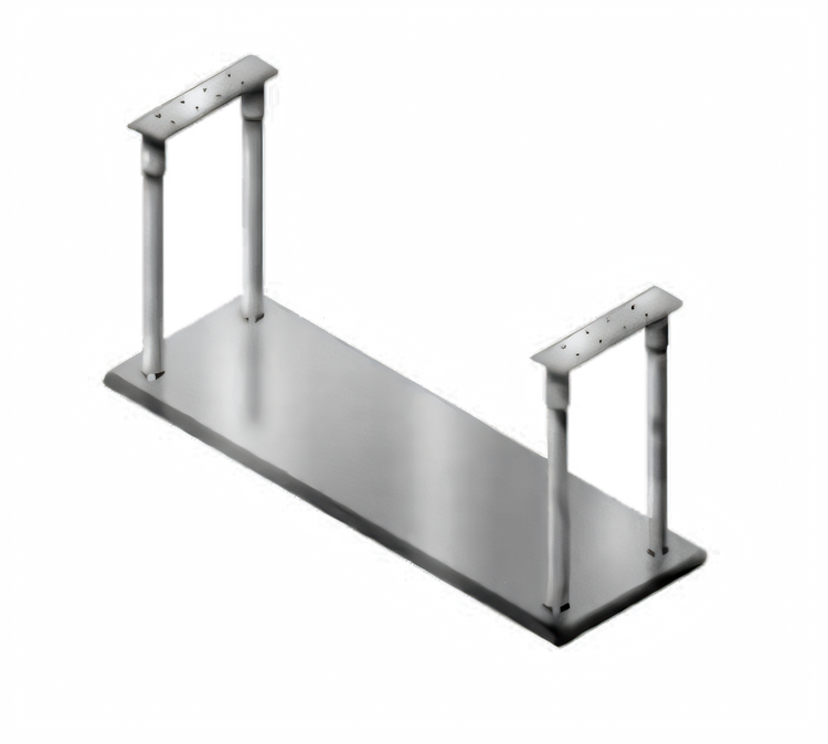 Product image #1 for Advance Tabco Ceiling-Mounted Single Deck Stainless Steel Shelf with 1-5/8-Inch Posts, 60 x 18 Inches