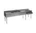 Thumbnail image #1 for Eagle Group 1800 Series 108-Inch Stainless Steel Underbar Combination Unit with 3 Sink Bowls, Ice Bin, and Dual Drainboards