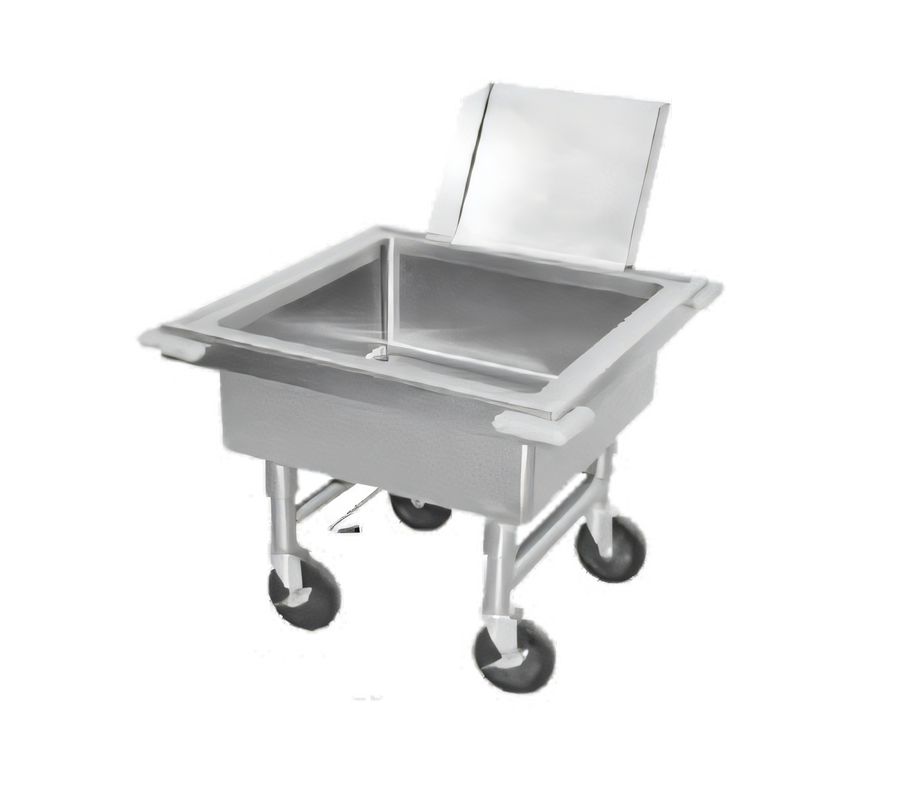 Product image #1 for Advance Tabco Portable Silver Soak Sink with Detachable Chute, 22 x 22 x 8-Inch Compartment