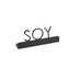 Thumbnail image #2 for Soy Table Sign, Black Stainless Steel, 1-1/4-Inch High