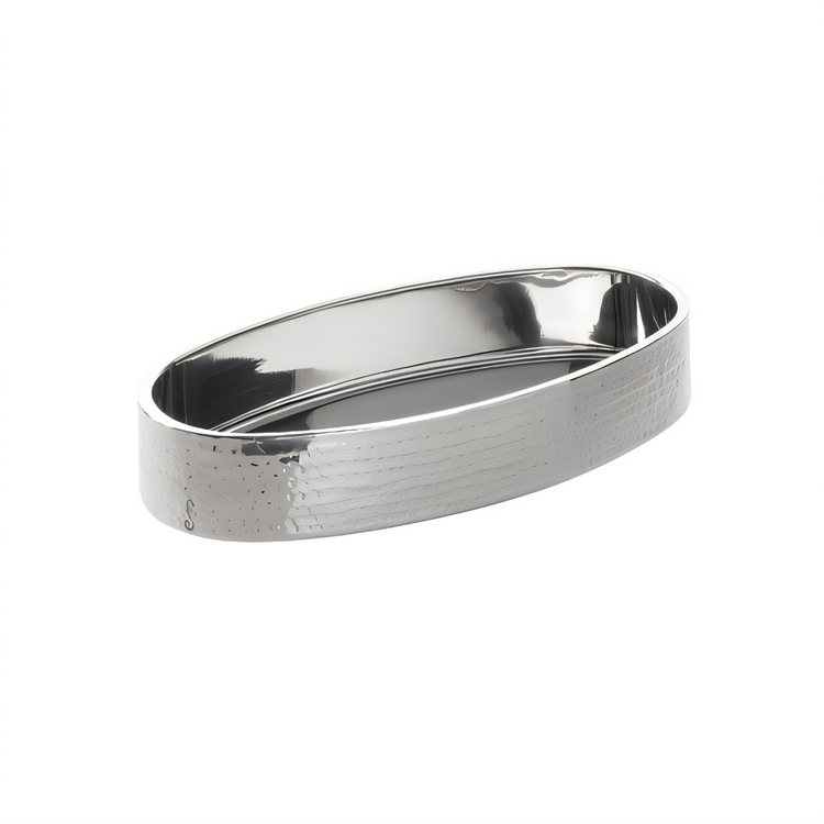 Product image #1 for American Metalcraft 128 oz Hammered Double-Wall Oval Serving Bowl