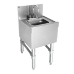 Thumbnail image #1 for Eagle Group Spec-Bar HS12-19 Free-Standing Underbar Hand Sink, 12 x 19 Inch, 6-Inch Deep Bowl, Gooseneck Faucet, 304 Stainless Steel