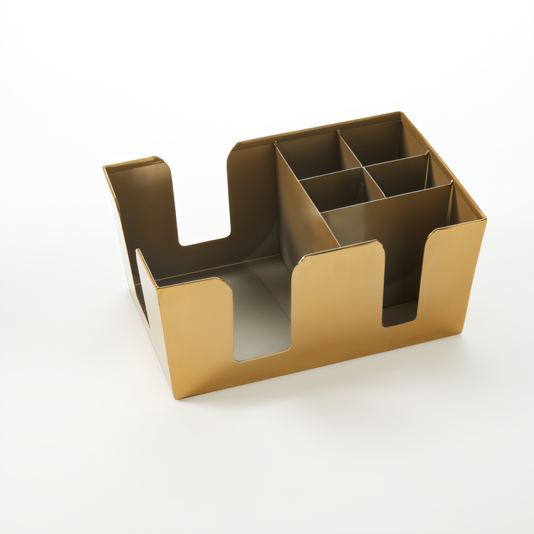 Product image #1 for American Metalcraft BARG7 Bar Caddy — 5-Compartment Stainless Steel Garnish Caddy, Gold Finish, 5.8 Inches W x 4.2 Inches H