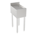 Thumbnail image #1 for Krowne Silver Series 18-GS12 Freestanding 12-Inch-Wide 304 Stainless Steel Underbar Drainboard, 18.5-Inch Deep, 3-Inch Backsplash, 1-Inch Drain