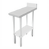 Thumbnail image #1 for Omcan USA 12 Inch x 30 Inch 18 Gauge 304 Stainless Steel Equipment Filler Table with 4 Inch Backsplash and Undershelf