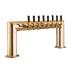 Thumbnail image #1 for Perlick Pass-Thru 8-Faucet Glycol-Cooled Countertop Draft Beer Tower, Tarnish-Free Brass, 38 Inch Wide